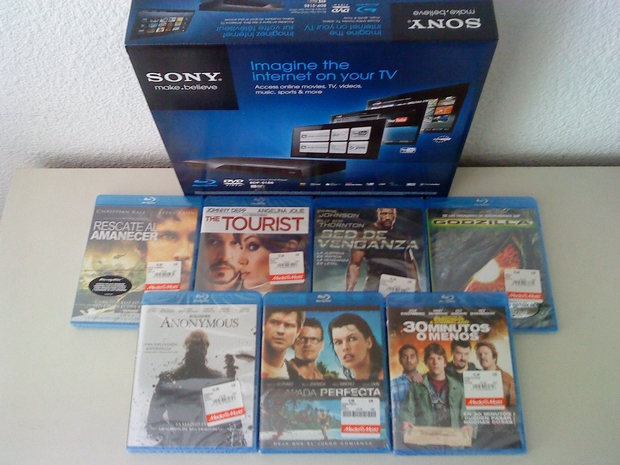 Reproductor Sony BDP-S185 + 7 Blu-rays 18-07-2012 (Media Markt)
