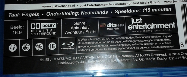 Harlock 3D import Holanda detalles