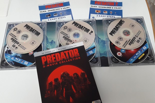 Predator UHD Trilogy ed.UK frontal e interior