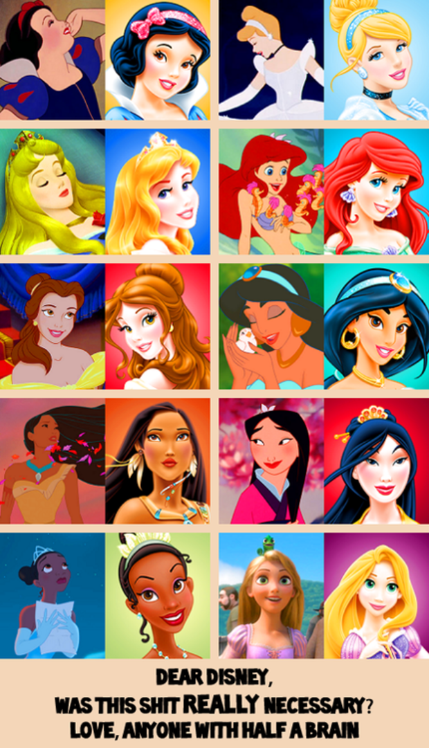 Quejas ante la nueva imagen de  las Princesas Disney