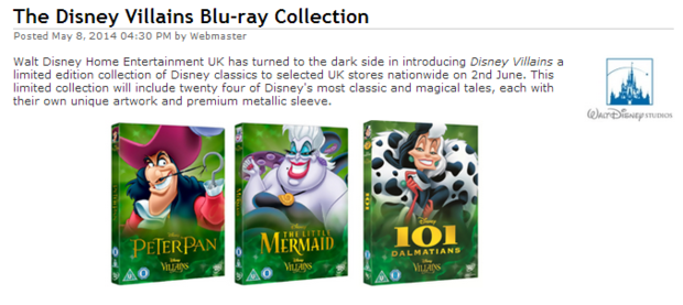Disney Villians Blu ray UK