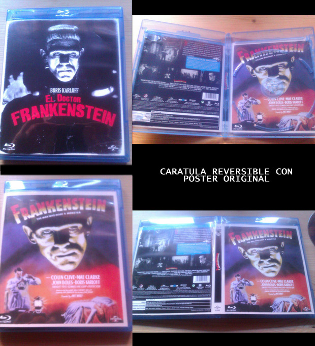 Frankenstein Universal Monsters. Carátula reversible