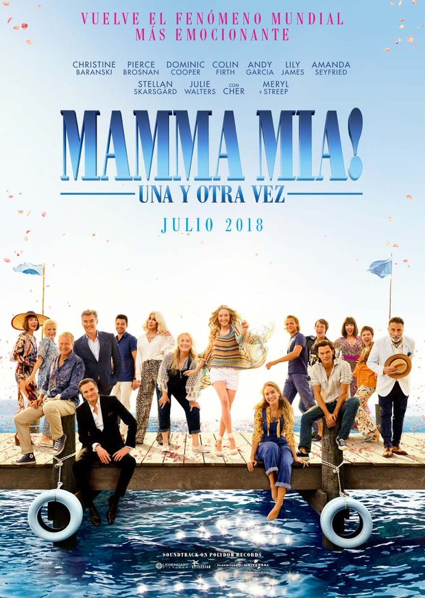 Poster final de Mamma Mia! Una y otra vez y mañana trailer.
