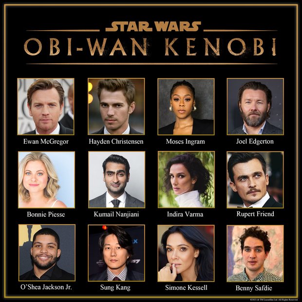 El cast al completo de Obi-Wan Kenobi.