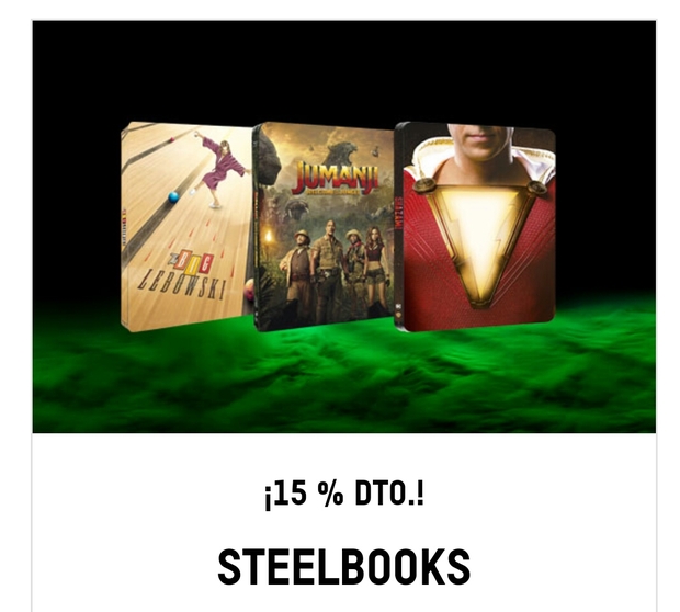 Steelbooks 15% descuento en zavvi