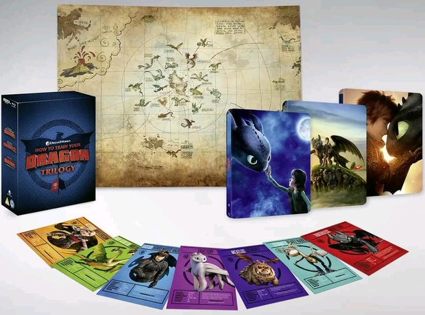 Boxset trilogia steelbook 'Como entrenar a tu dragón' 4k 