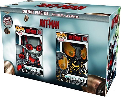 Pack Ant-Man en 3D y 2D con figuras de Funko Pop de AntMan y Chaqueta Amarilla