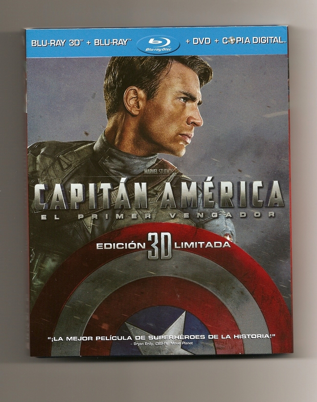 Capitán América: el primer vengador. edición 3D limitada - Caratula delantera
