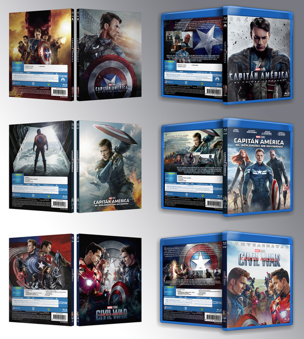 Capitán América Custom Cover (Trilogía)