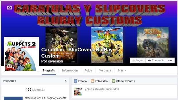 Nueva pagina en FB para subir caratulas Custom Bluray