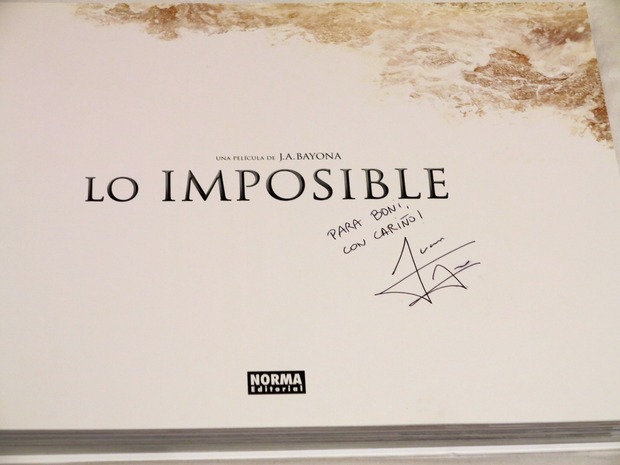 Lo Imposible art book firmado por J.A. Bayona