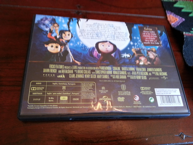 Los Mundos De Coraline - Edición Horizontal [DVD] Contraportada