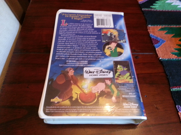  Walt Disney El Caldero Mágico VHS Contraportada