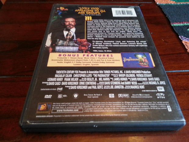 Macaulay Culkin El Guardián De Las Palabras DVD Edición USA Contraportada