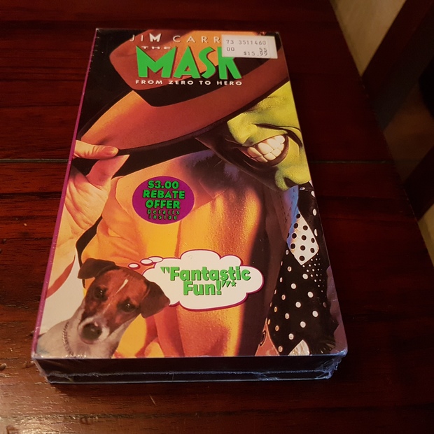 La Máscara de Jim Carrey VHS nuevo estadounidense primera edición del año 1995