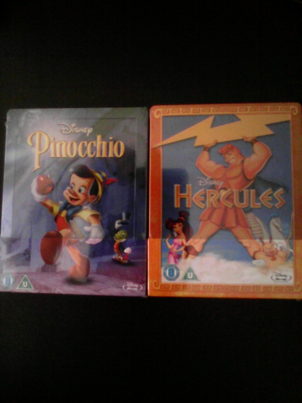 Pinocchio y Hercules Steelbooks