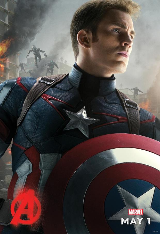 Poster individual del Capitán América en Avengers: Age Of Ultron