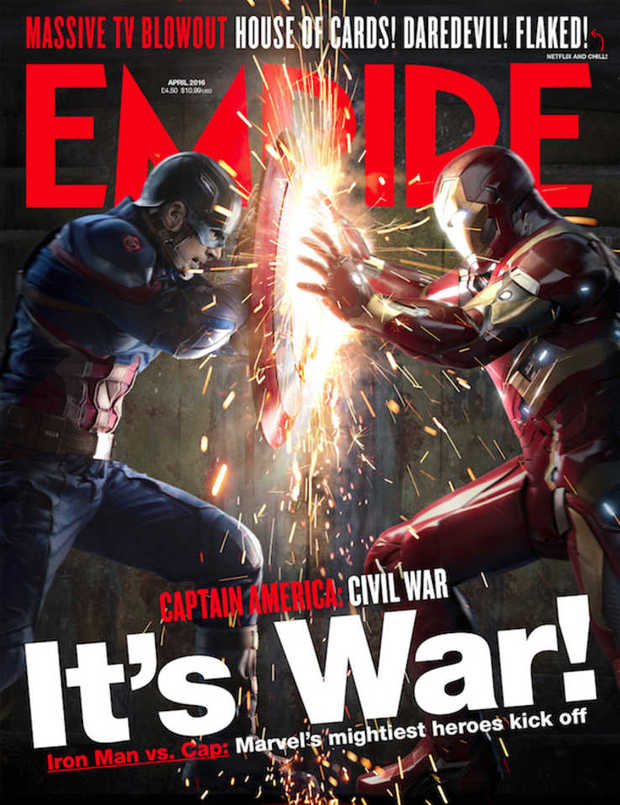 ¡Es la Guerra! Portada de Empire con Capitán America - Civil War