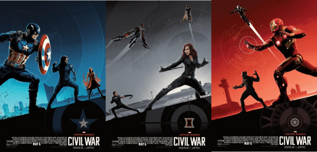 Posters exclusivos de AMCTheatres de Capitán America Civil War