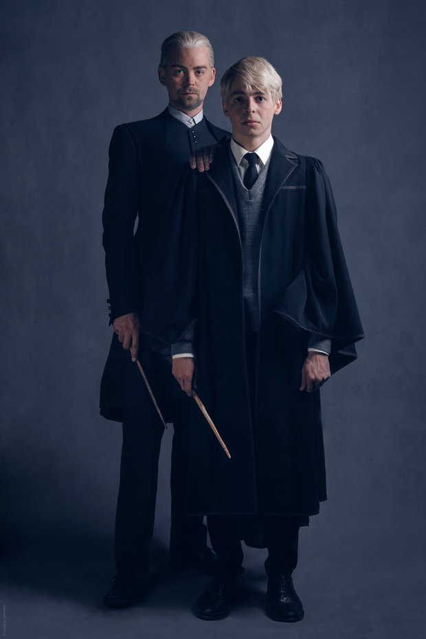 Draco y Scorpius Malfoy en la obra Harry Potter and the Cursed Child 