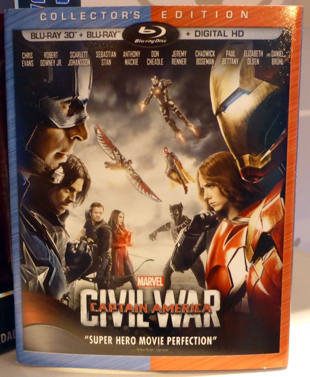 Más de 60 minutos de extras y carátula del bluray de Captain America Civil War