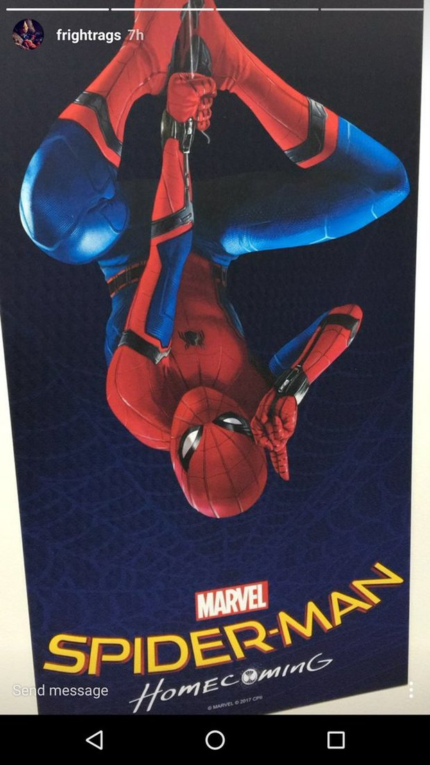 Supuesto póster promocional de SpiderMan Homecoming