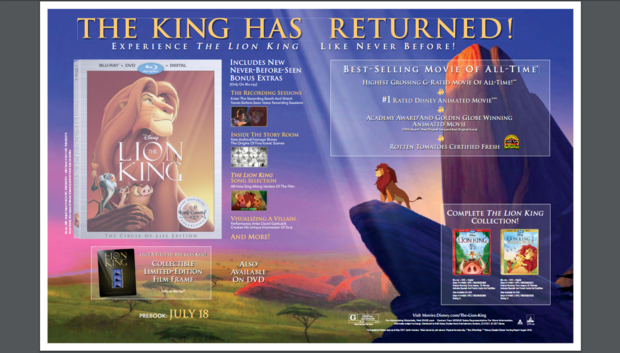 The Lion King Signature Edition con nuevos extras