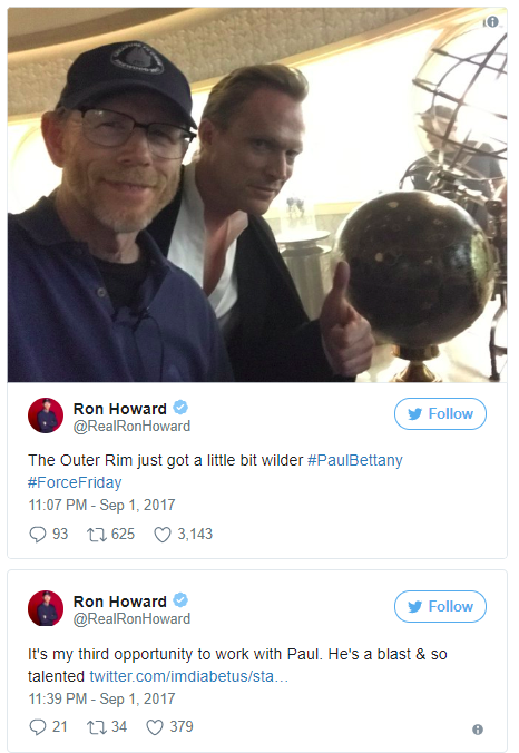 Paul Bettany se une a reparto de la película de Han Solo
