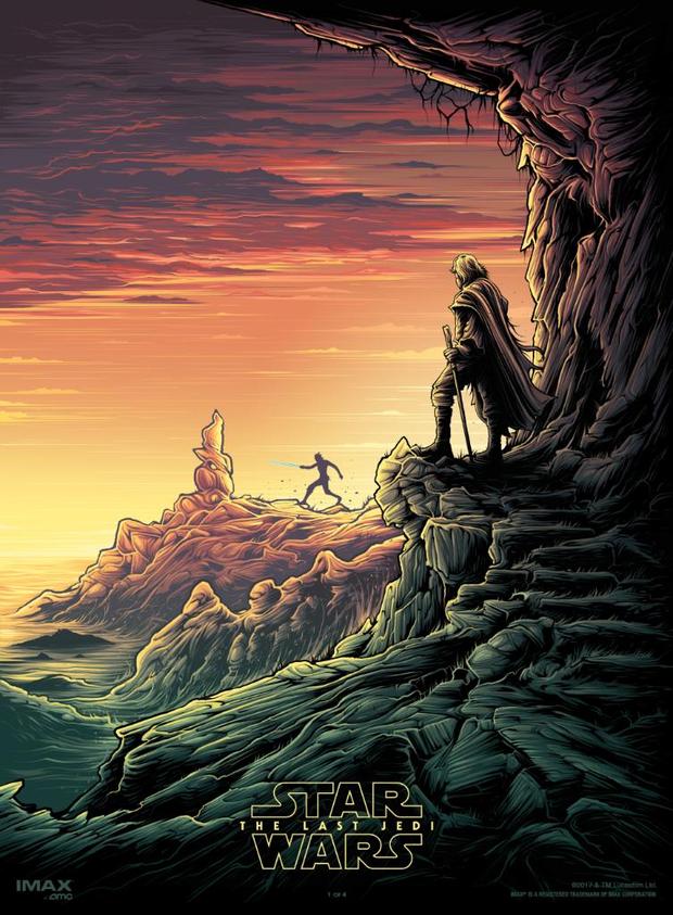 Los Últimos Jedi, primer póster de una serie de 4 de Amc e IMAX