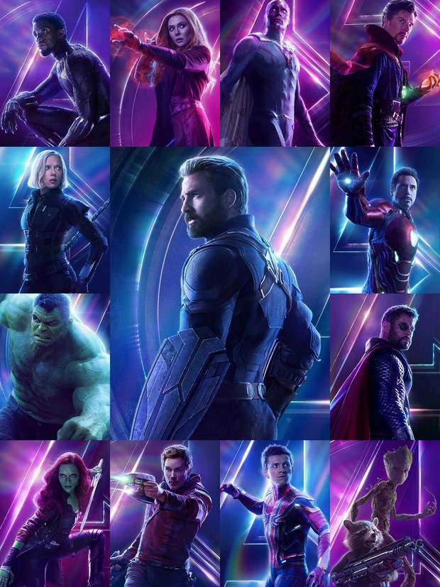 22 pósters de personajes de Los Vengadores - La Guerra del Infinito