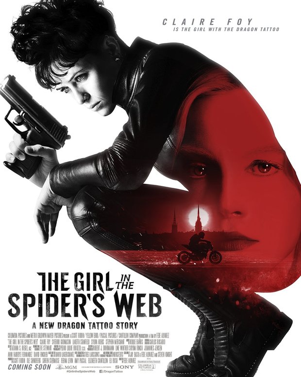 Póster y trailer de THE GIRL IN THE SPIDER'S WEB (MILLENNIUM: LO QUE NO TE MATA TE HACE MÁS FUERTE)