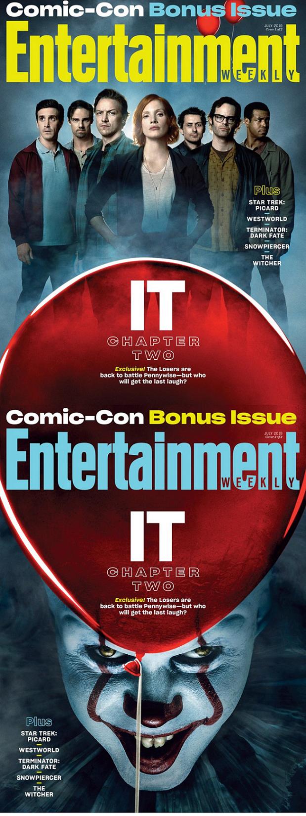 IT (Eso) Capìtulo II en portadas del número especial de la Cómic Con de  Entertainment Weekly