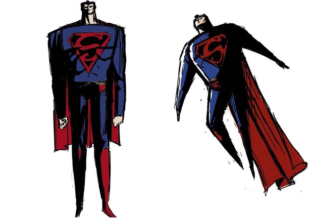 Bocetos de Genndy Tartakovsky para un proyecto cancelado de SUPERMAN
