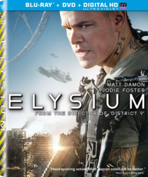 Elysium; caratula y extras de la edición norteamericana 