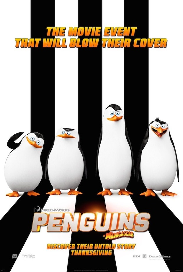 Primer póster de la película de Los Pingüinos de Madagascar