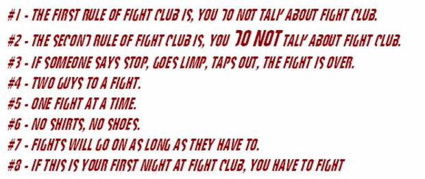 Las reglas dl club d la lucha