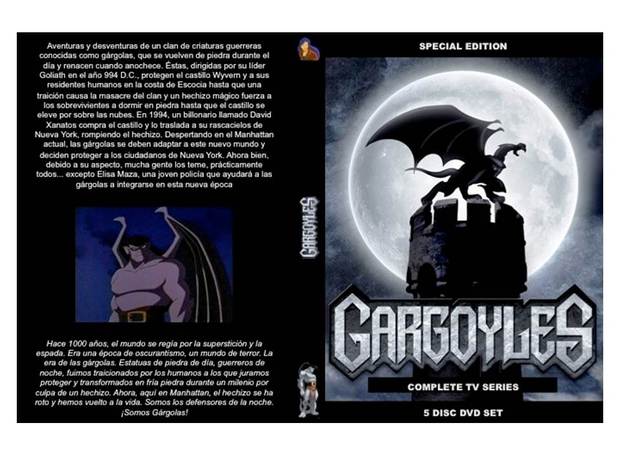 Mis carátulas... para gran serie de dibujos Gargoyles (en DVD)