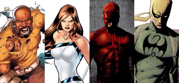 Nueva serie d TV para Daredevil, Luke Cage, Iron Fist y Jessica Jones en forma d 4 mini-series individuales (1 para cada 1) + otra q los unirá a todos bajo el apelativo de The Defenders