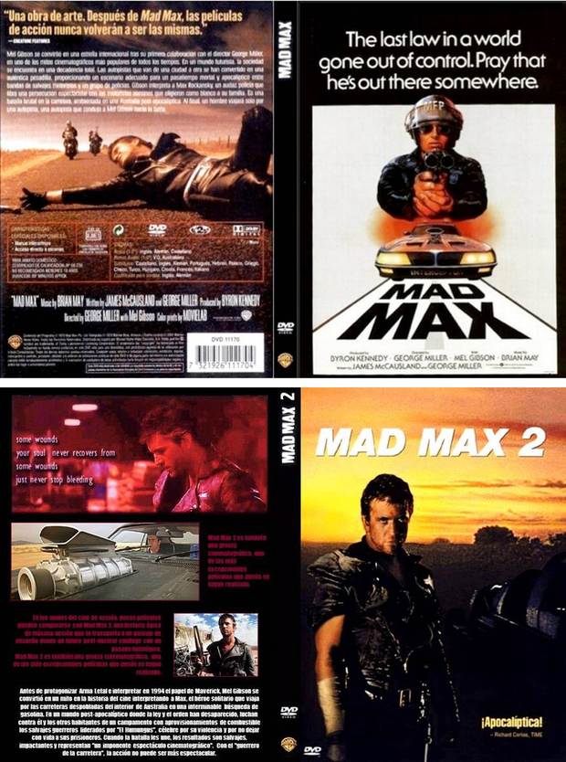 Mis carátulas... para las dos primeras entregas de Mad Max (en DVD)