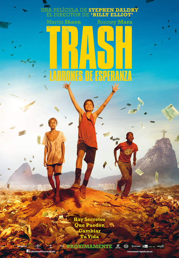 Tráiler y póster para España de Trash, dirigida por Stephen Daldry