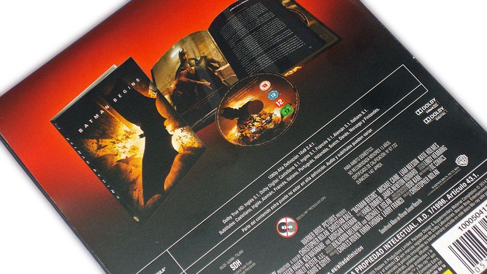 Fotografías del Digibook de Batman Begins en Blu-ray 6