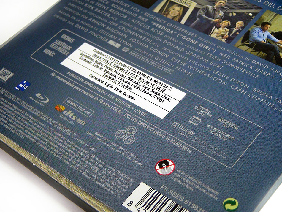 Fotografías del Digipak de Perdida en Blu-ray 6