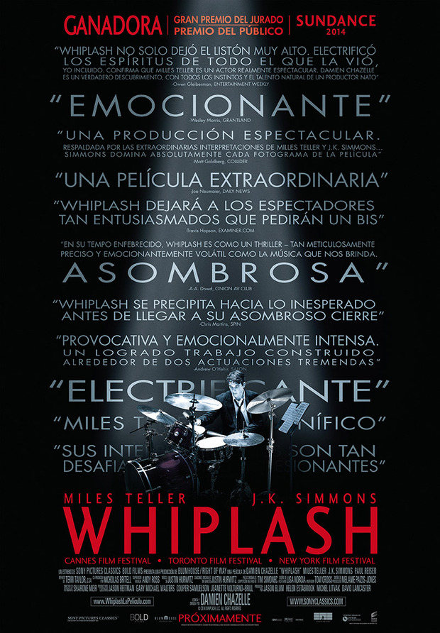 Fecha de lanzamiento para Whiplash en Blu-ray