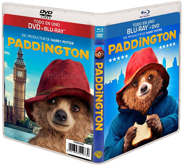 Diseño de la carátula de Paddington en Blu-ray