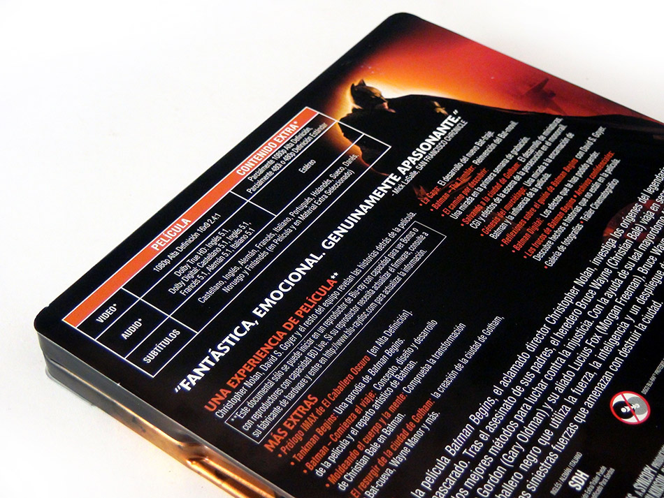 Fotografías del Steelbook de Batman Begins en Blu-ray 5