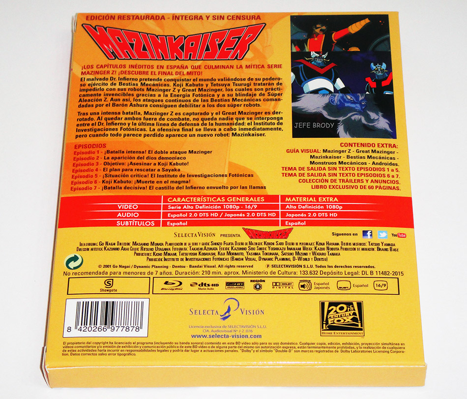 Fotografías de la edición coleccionista de Mazinkaiser en Blu-ray 2