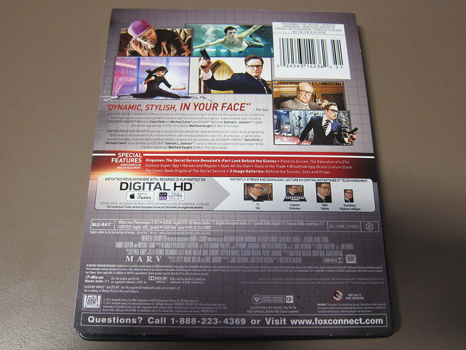 Fotografías del Steelbook de Kingsman: Servicio Secreto (Canadá) 2