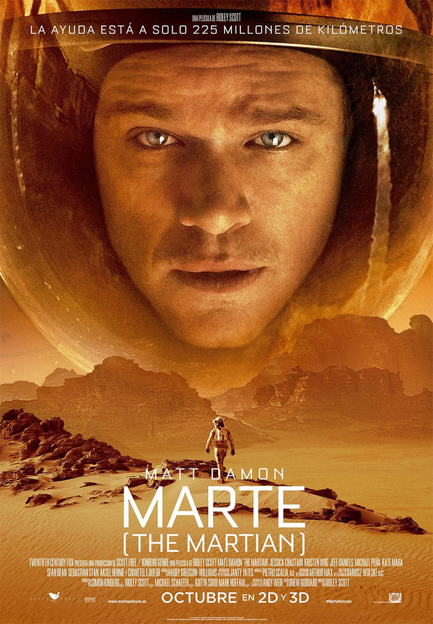 Póster final de Marte (The Martian), con Matt Damon