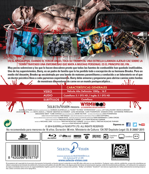 Datos de Wyrmwood: La Carretera de los Muertos en Blu-ray