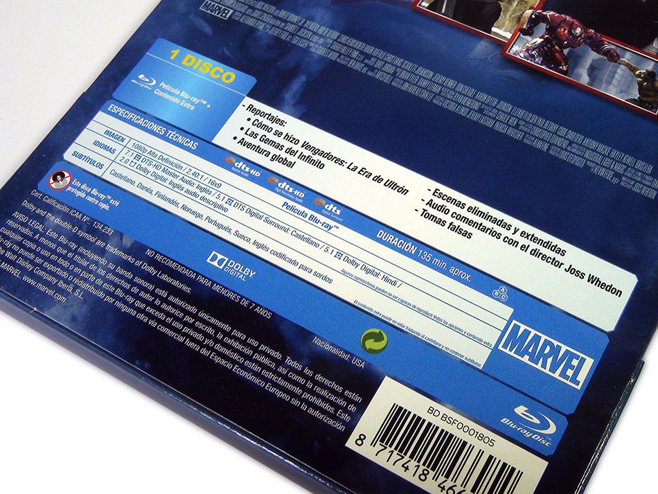 Fotografías del Steelbook de Vengadores: La Era de Ultrón en Blu-ray 7